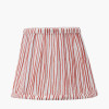 Salvatore Antique Silver Metal Double Wall Light with Thiago 16cm Cinnamon Stripe Mushroom Pleat Tapered Lampshade