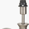 Salvatore Antique Silver Metal Double Wall Light with Thiago 16cm Ocean Blue Stripe Mushroom Pleat Tapered Lampshade