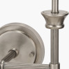Salvatore Antique Silver Metal Double Wall Light with Seychelles 15cm Cream Slubby Cotton Empire Lampshade