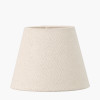 Salvatore Antique Silver Metal Double Wall Light with Seychelles 15cm Cream Slubby Cotton Empire Lampshade