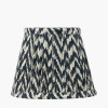 Tatiana Antique Brass Metal Double Wall Light with Vienna 16cm Black Chevron Mushroom Pleat Lampshade