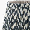 Tatiana Antique Brass Metal Double Wall Light with Vienna 16cm Black Chevron Mushroom Pleat Lampshade