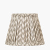 Tatiana Antique Brass Metal Double Wall Light with Vienna 16cm Taupe Chevron Mushroom Pleat Lampshade