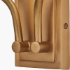 Tatiana Antique Brass Metal Double Wall Light with Scallop 16cm Taupe Ombre Soft Pleated Tapered Lampshade