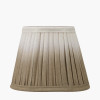 Tatiana Antique Brass Metal Double Wall Light with Scallop 16cm Taupe Ombre Soft Pleated Tapered Lampshade