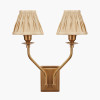 Tatiana Antique Brass Metal Double Wall Light