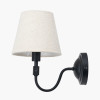 Ari Black Metal Curved Arm Wall Light