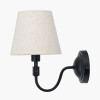 Ari Black Metal Curved Arm Wall Light