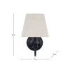 Ari Black Metal Curved Arm Wall Light