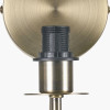 Seraphine Matt Antique Brass Metal and White Cotton Mix Scallop Half Shaded Wall Light