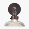 Bowery Ribbed Glass with Antique Bronze Fitting Wall Light