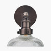 Bowery Ribbed Glass with Antique Bronze Fitting Wall Light