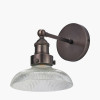 Bowery Ribbed Glass with Antique Bronze Fitting Wall Light