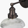 Bowery Ribbed Glass with Antique Bronze Fitting Wall Light