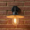 Lilium Dark Grey Metal and Glass Fisherman Wall Light