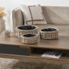 Tobs S/3 Indoor Outdoor Grey Kubu Rattan Round Basket Planters