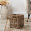 Tobs Grey Kubu Rattan Square Storage Basket