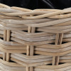 Tobs S/3 Indoor Outdoor Grey Kubu Rattan Triple Weave Round Basket Planters