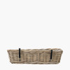 Tobs Indoor Outdoor Grey Kubu Rattan Wall Hanging Trough - Large