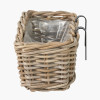 Tobs Indoor Outdoor Grey Kubu Rattan Wall Hanging Trough - Small