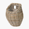 Tobs Indoor Outdoor Grey Kubu Rattan Droplet Shaped Wall Planter