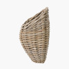 Tobs Indoor Outdoor Grey Kubu Rattan Droplet Shaped Wall Planter
