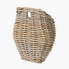 Tobs Indoor Outdoor Grey Kubu Rattan Droplet Shaped Wall Planter