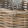 Tobs Indoor Outdoor Grey Kubu Rattan Round Hanging Basket - Large