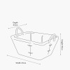 Grey Kubu Rectangular Storage Basket