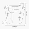 Grey Kubu Round Storage Basket