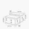 S/2 Grey Kubu Rectangular Basket Chests
