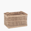 S/3 Open Weave Seagrass Rectangular Handled Baskets