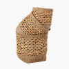 S/3 Seagrass and Water Hyacinth Natural Tall Round Baskets
