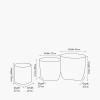 S/3 Seagrass and Water Hyacinth Natural Tall Round Baskets