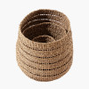 S/3 Seagrass Natural Round Baskets