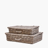 S/2 Grey Kubu Rectangular Basket Underbed Storage