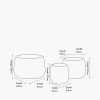 S/3 2-Tone Seagrass and Palm Leaf Natural Round Baskets