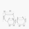 S/3 Seagrass and Palm Leaf Natural Striped Round Baskets