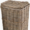 Tobs S/2 Grey Kubu Rectangular Linen Baskets with Handles