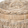 Brown Rattan Round Linen Basket