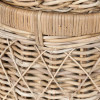 Brown Rattan Round Linen Basket