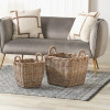 S/2 Grey Kubu Graduated Square Storage Baskets