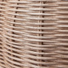 Raffles Large Rattan Cream Wash Table Lamp Base with Harley 45cm Slubby Hopsack Empire Lampshade