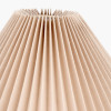 Raffles Large Rattan Cream Wash Table Lamp Base with Amelia 40cm Natural Linen Hard Pleat Tapered Lampshade