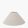 Seacomb Rattan Pyramid Floor Lamp Base with Harley 50cm Slubby Hopsack Empire Lampshade