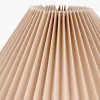 Seacomb Rattan Pyramid Floor Lamp Base with Amelia 45cm Natural Linen Hard Pleat Tapered Lampshade