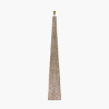 Seacomb Rattan Pyramid Floor Lamp Base with Seychelles 45cm Cream Slubby Cotton Empire Lampshade