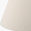 Seacomb Rattan Pyramid Floor Lamp Base with Seychelles 45cm Cream Slubby Cotton Empire Lampshade