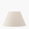 Seacomb Rattan Pyramid Floor Lamp Base with Seychelles 45cm Cream Slubby Cotton Empire Lampshade