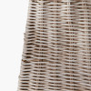 Seacomb Rattan Pyramid Table Lamp Base with Seychelles 45cm Cream Slubby Cotton Empire Lampshade